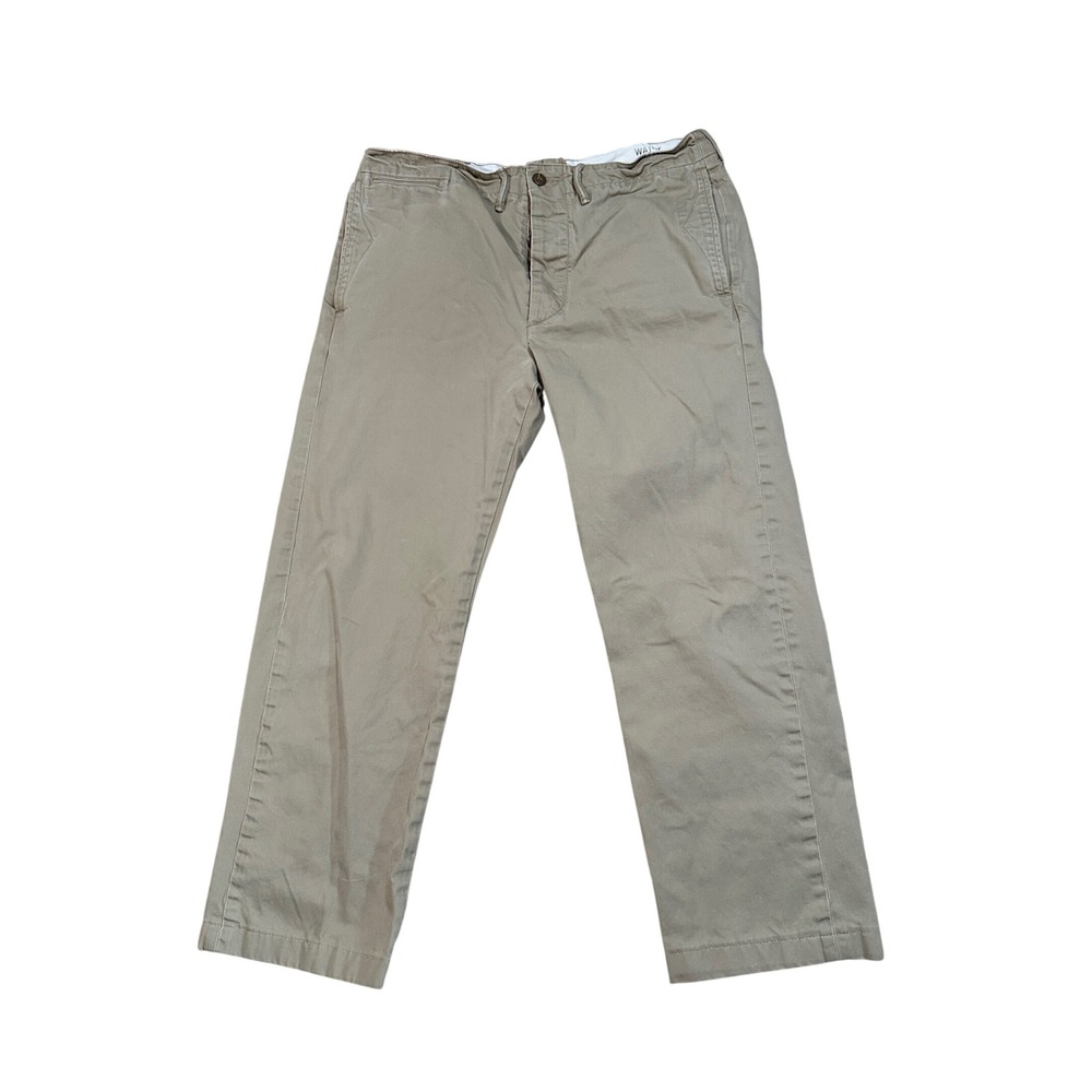 RRL Double Ralph Lauren Officers Field Trousers Khaki Twill Chinos 32.5x25 Mens